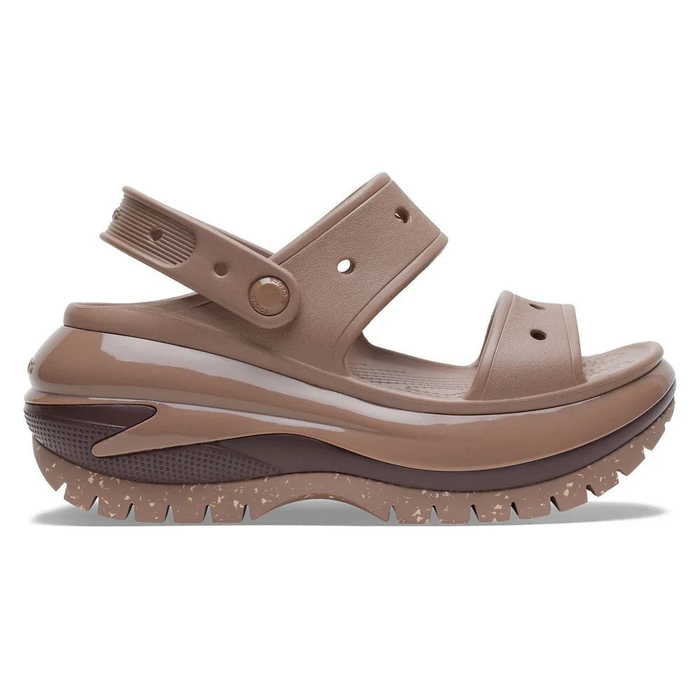 Crocs Mega Crush 207989-2Q9 Sandals Unisex M6/W8 Latte Heel Strap Shoes GBO3096